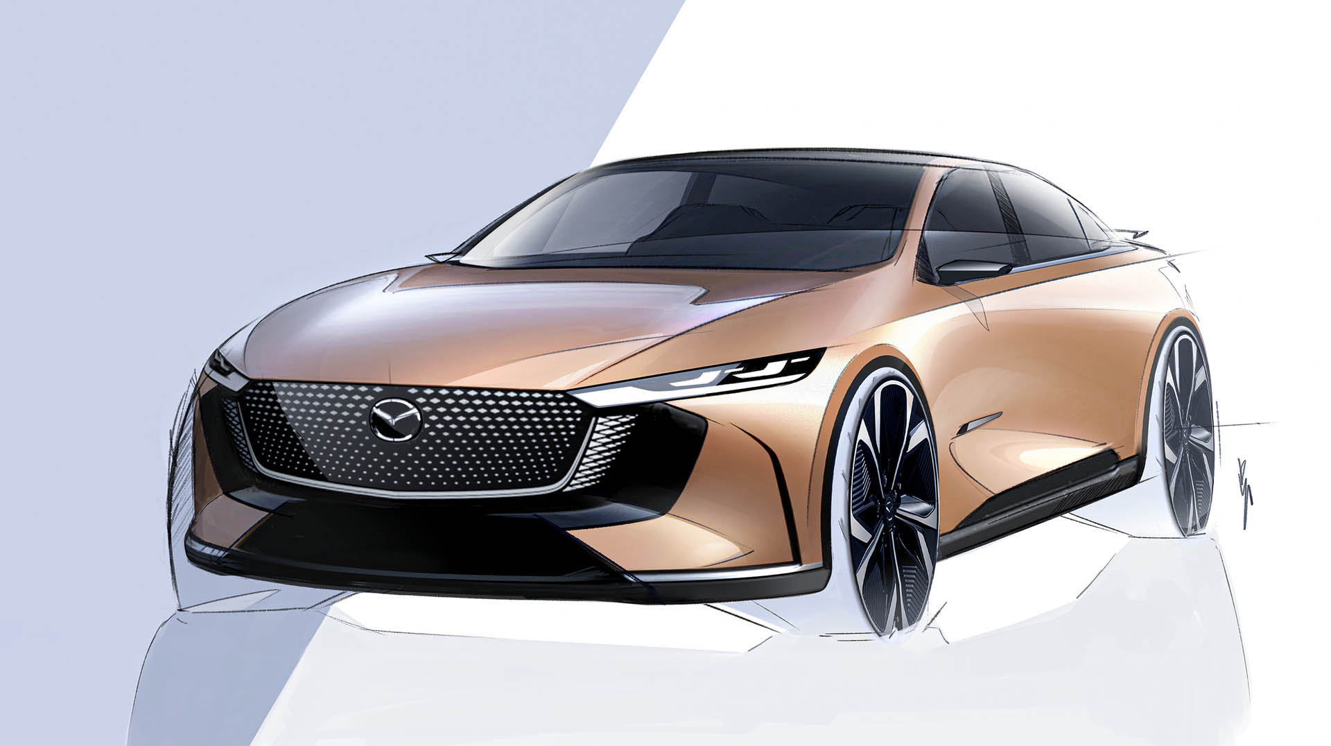 mazda ez-6 design sketch 4 l