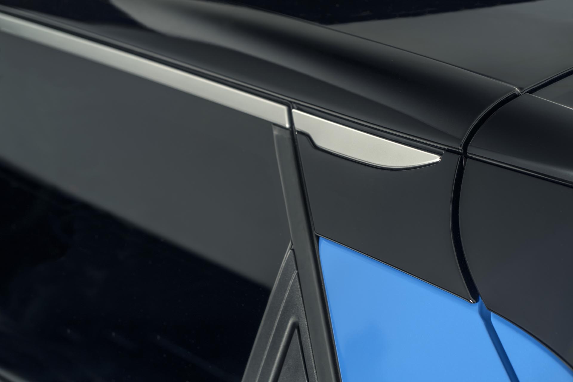 black roof detail with silver trimmings