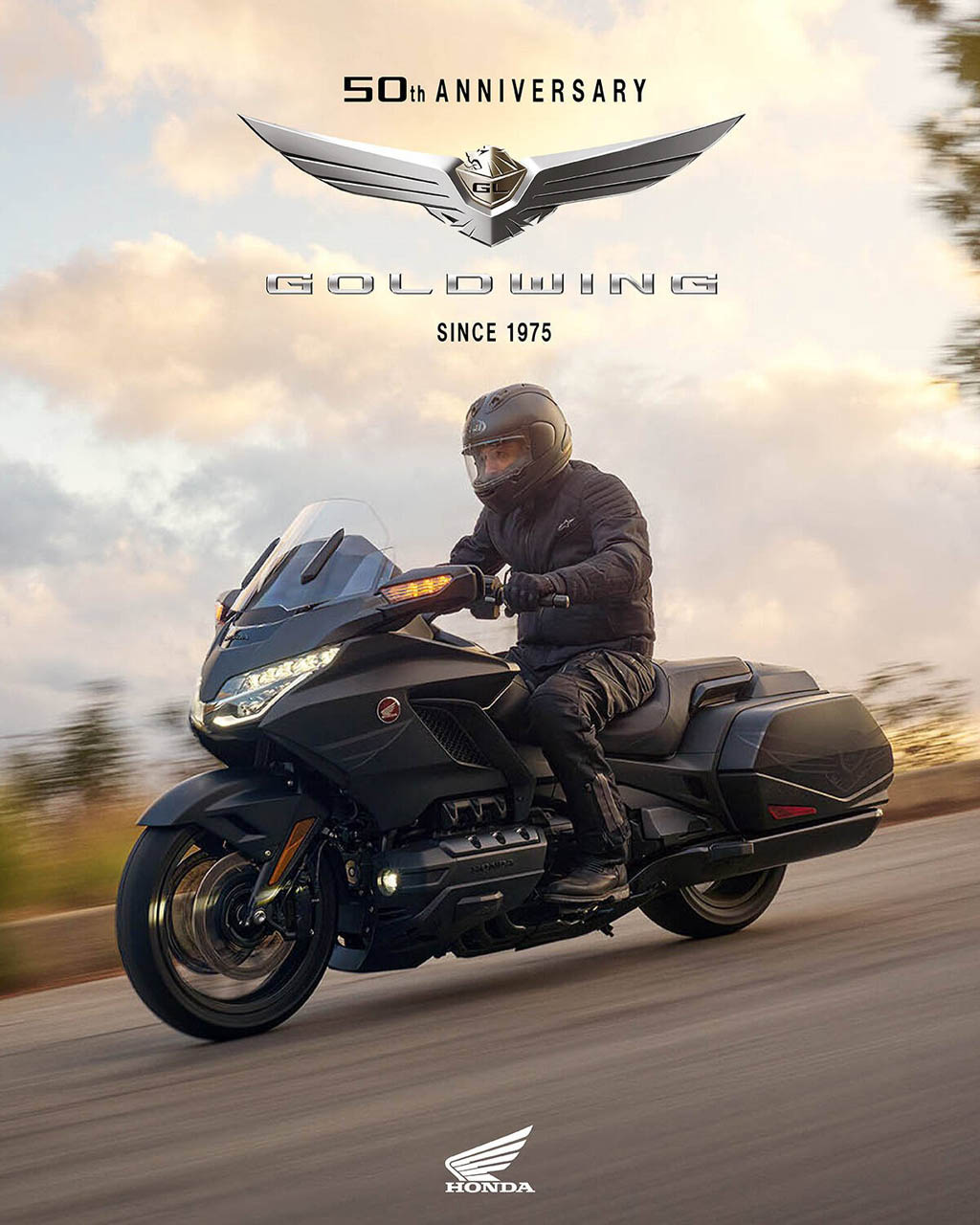527582 25YM Honda GL1800 Gold Wing and Gold Wing Tour models celebrate half a