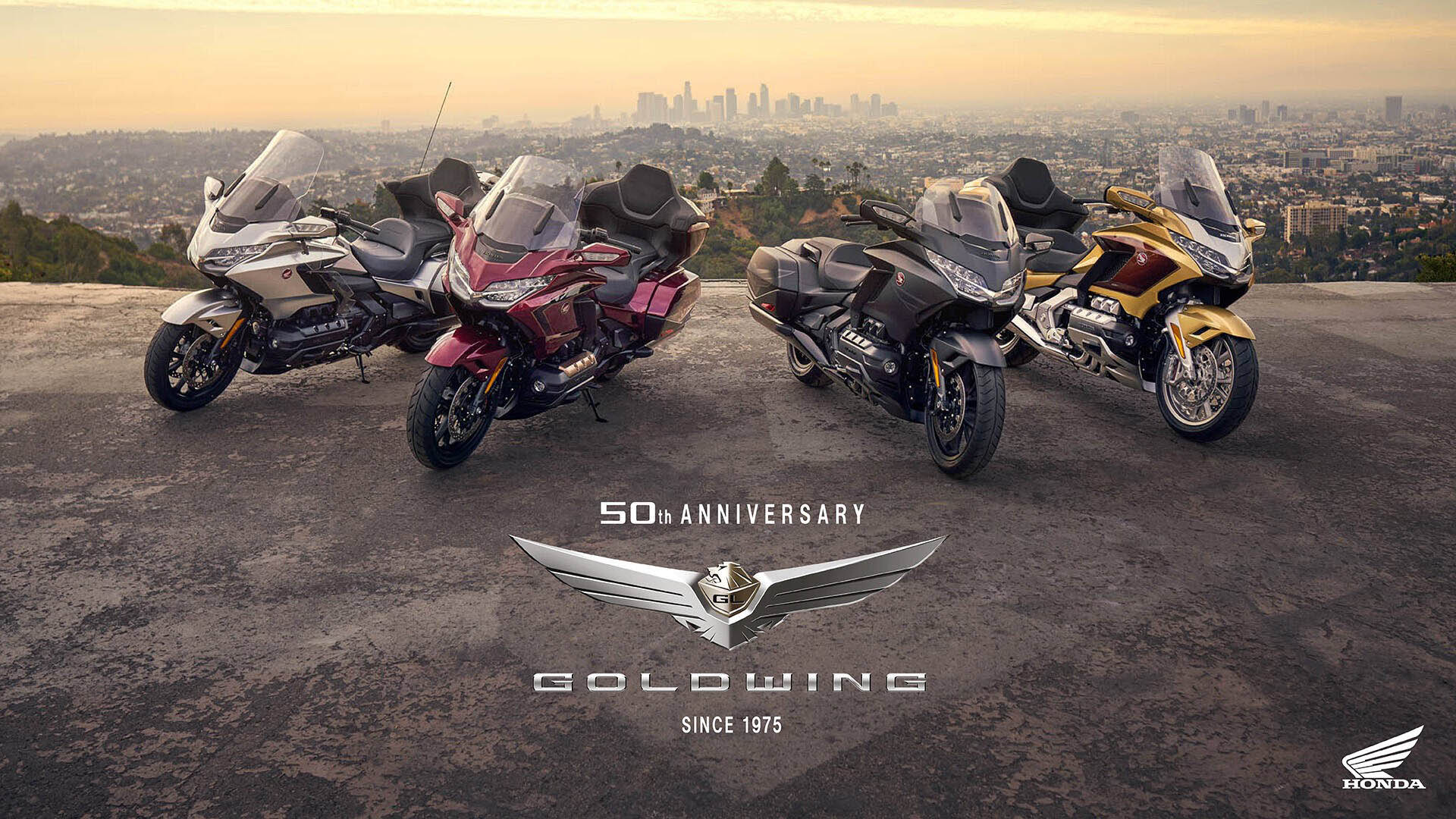 527604 25YM Honda GL1800 Gold Wing and Gold Wing Tour models celebrate half a